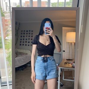 Glassons Floral Ruched Crop Top